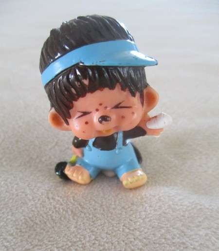 Cute and rare find!  Three vintage 1979 Sekiguchi Monchhichi PVC figures