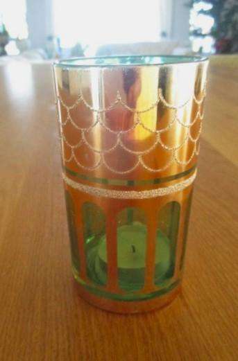 Beautifully decorative glass tealight candle holder
