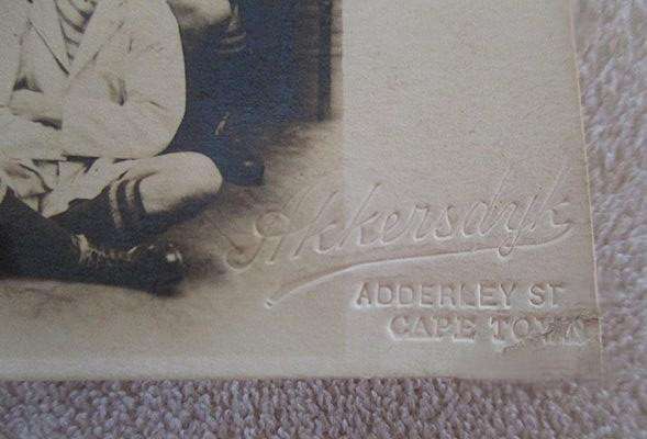 Rare! Antique 1919 photo postcard/s Ikey (UCT) rugby team- very first match between Ikeys & Maties
