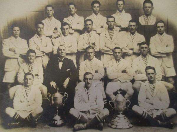 Rare! Antique 1919 photo postcard/s Ikey (UCT) rugby team- very first match between Ikeys & Maties