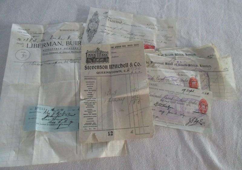 1920's - A batch of various antique documents & stamps from way back when