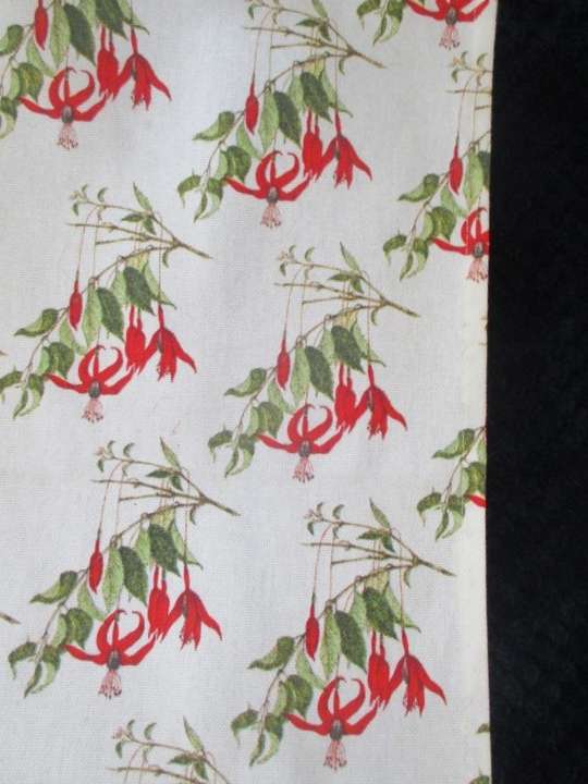 A quality Roy Kirkham, Staffordshire, England cloth with fuchsia design