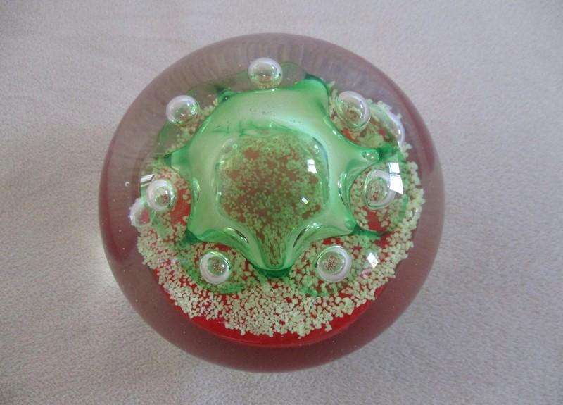 Large studio glass paperweight