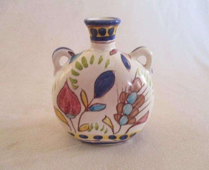 Small vintage Faiarte,  Alcobaca hand painted vase