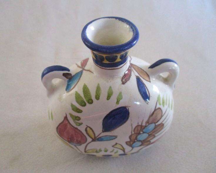 Small vintage Faiarte,  Alcobaca hand painted vase