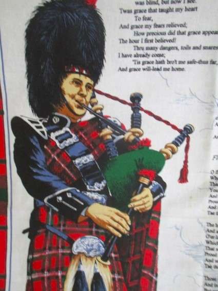 Large Scottish pictorial cloth - Scottish songs