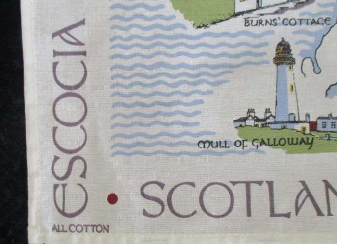 7. - Large Scottish pictorial cloth - Scotland's historical sites