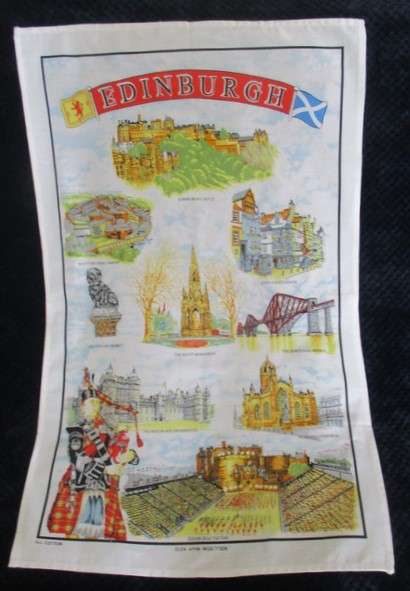8. - Large Scottish pictorial cloth - Edinburgh