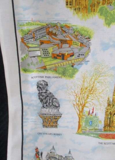 8. - Large Scottish pictorial cloth - Edinburgh