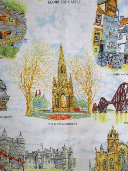 8. - Large Scottish pictorial cloth - Edinburgh
