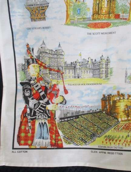 8. - Large Scottish pictorial cloth - Edinburgh