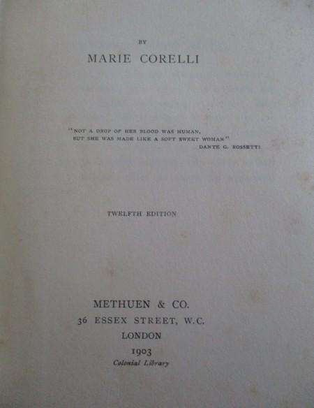 1903 & 1904 - Two antique books by Marie Corelli - The Soul of Lilith and God's Good Man