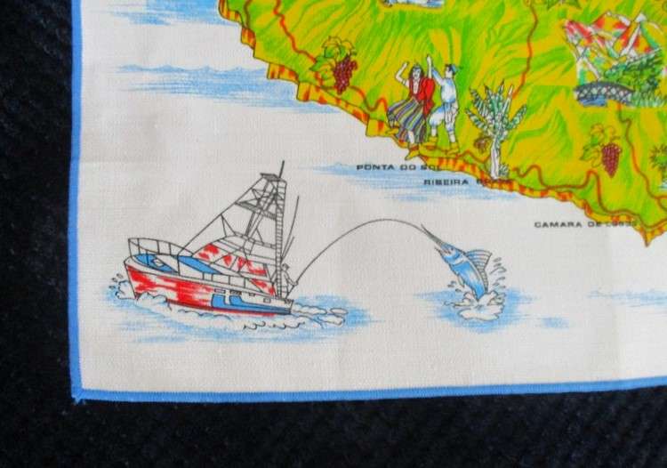 A vintage "Madeira"  pictorial cloth - made in Portugal