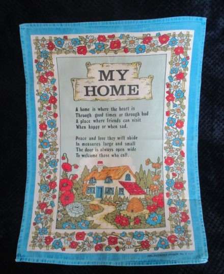 A vintage "My Home"  pictorial cloth - EPL patented design