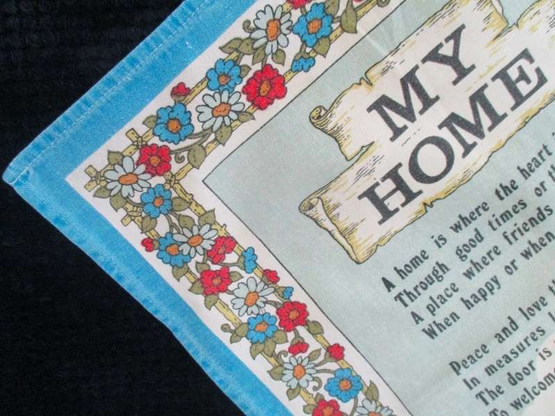 A vintage "My Home"  pictorial cloth - EPL patented design