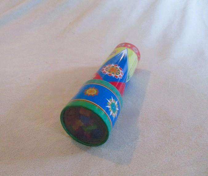 Childhood fun - colourful Schylling Rowley tin kaleidoscope
