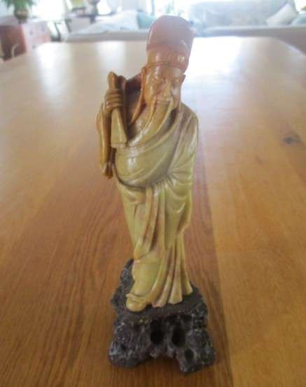 Vintage hand carved stone Chinese statue