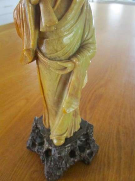 Vintage hand carved stone Chinese statue