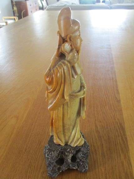 Vintage hand carved stone Chinese statue