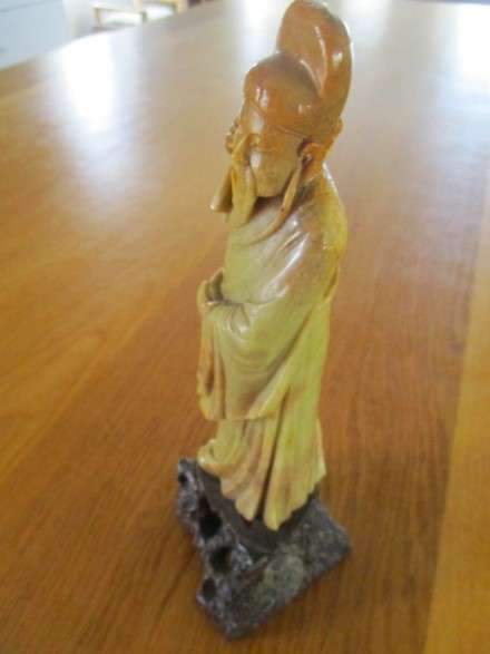 Vintage hand carved stone Chinese statue