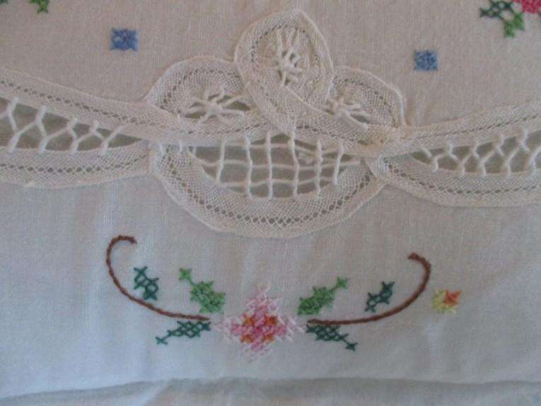 Exceptionally beautiful vintage embroidered cushion in stunning condition