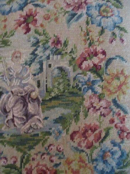 Vintage upholstered tapestry cover to repurpose for stool/box cover/wall hanging