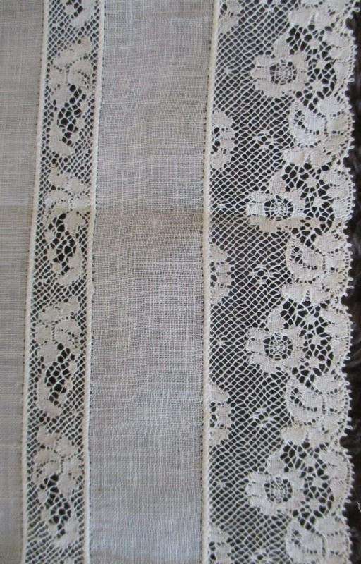 Three vintage hankies with delicate lace borders