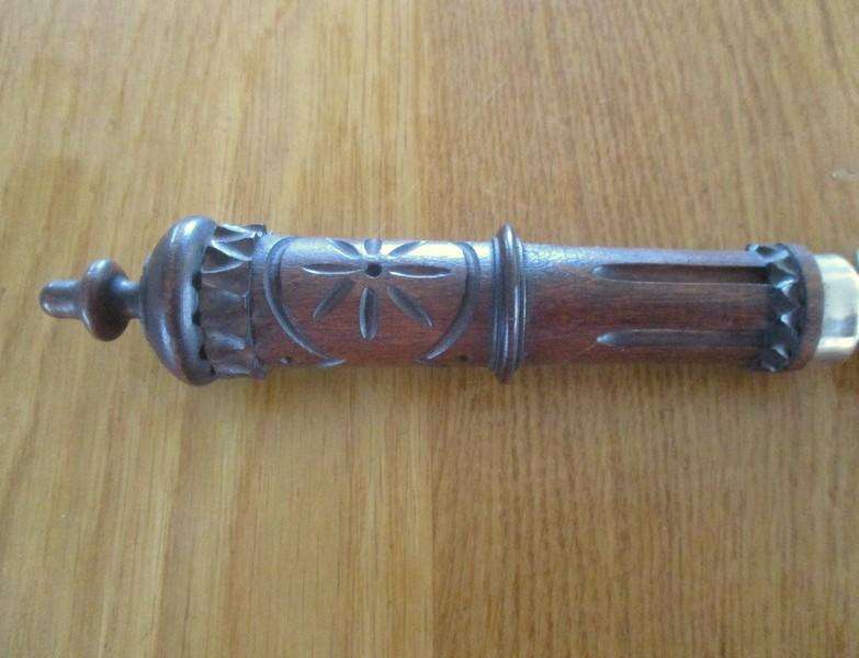 Vintage J.A. Henckels solingen carving set with carved wooden handles
