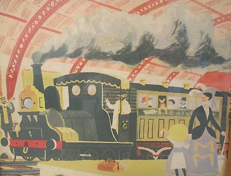 Rare Leng Dixon original painting - Cape Town Station - signed