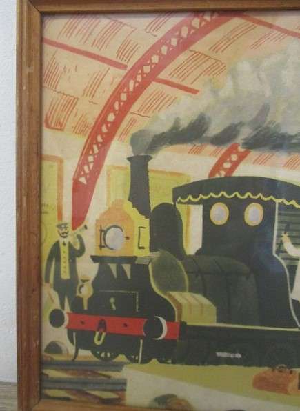 Rare Leng Dixon original painting - Cape Town Station - signed