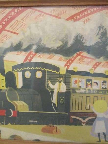 Rare Leng Dixon original painting - Cape Town Station - signed