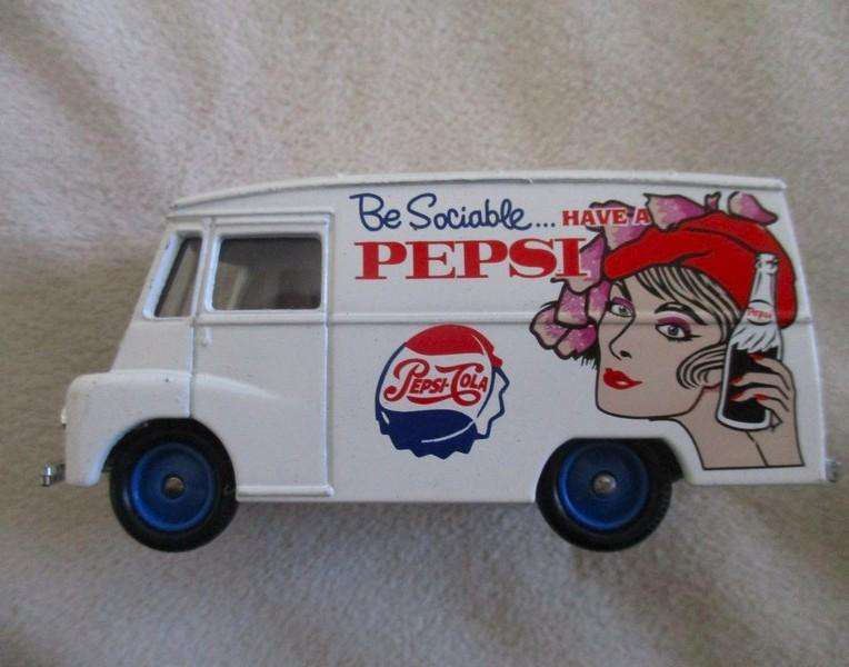 1. - Batch of eight very collectable Pepsi diecasts on card made in England by Lledo