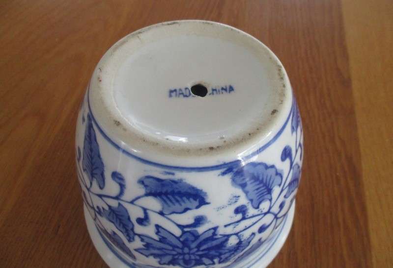 A pretty Chinese porcelain blue and white planter for your kitchen herbs