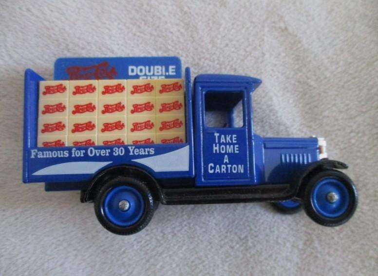 1. - Batch of eight very collectable Pepsi diecasts on card made in England by Lledo