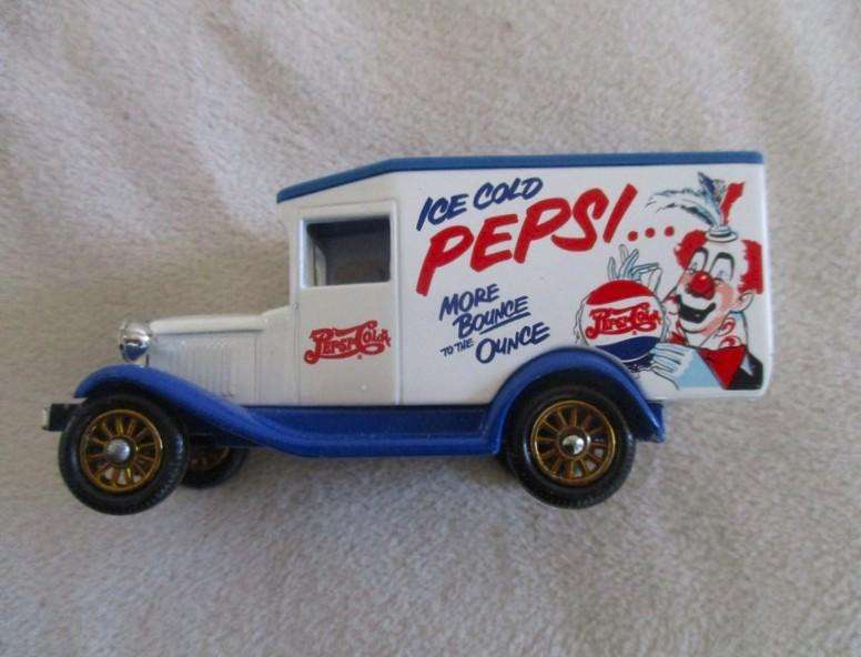 1. - Batch of eight very collectable Pepsi diecasts on card made in England by Lledo