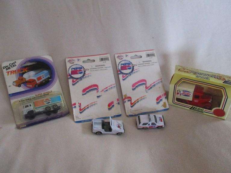 2. - Batch of four rather rare and very collectable Pepsi die cast vehicles