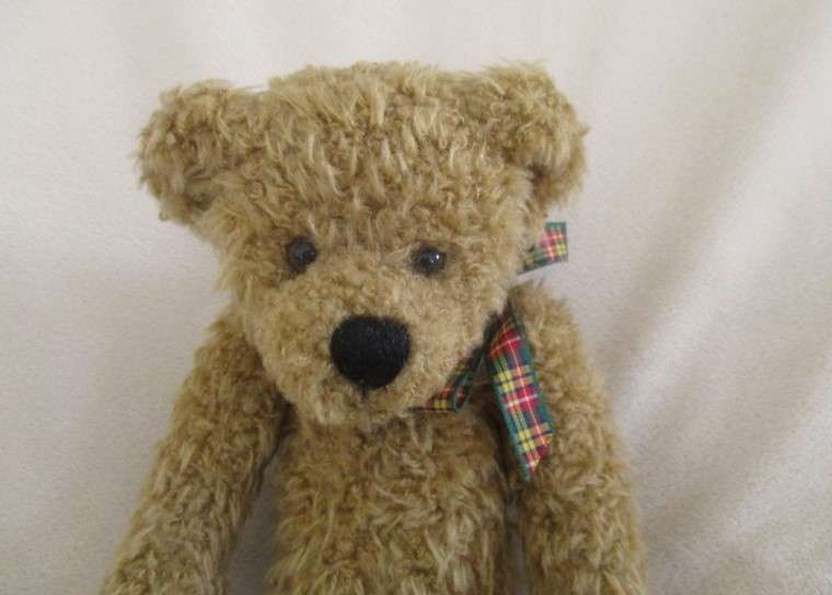 Collectable "Heartfelt Collectibles" Teddy Bear with purposeful "antique bear" look