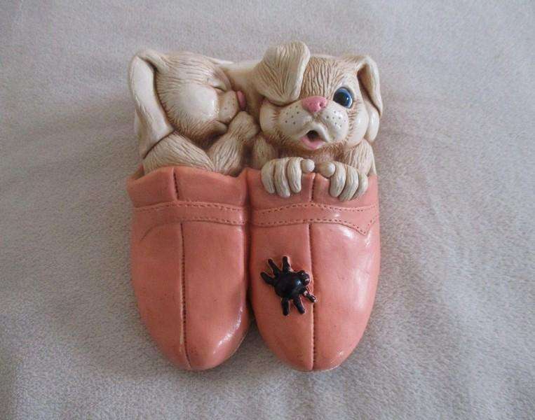 What's not to love? Vintage 1983 Moorcraft, Blackpool, England - Bunny rabbits by Tiggy Middleton