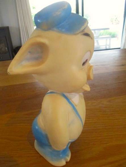 Large vintage rubber Porky Pig