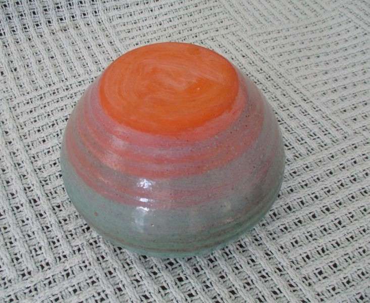 Beautiful turquoise glazed pottery candle holder cum vase - great centre piece