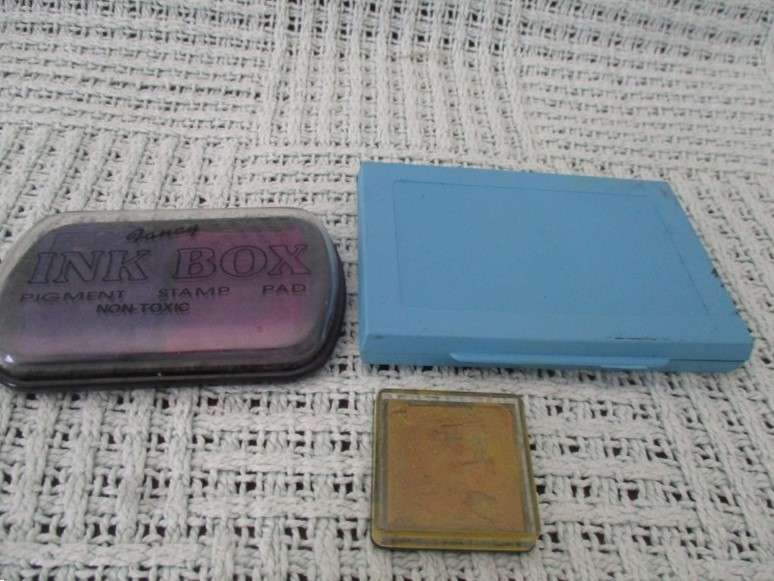 A box of twelve Angel blessing rubber stamps  with Archangel Michael base/applicator