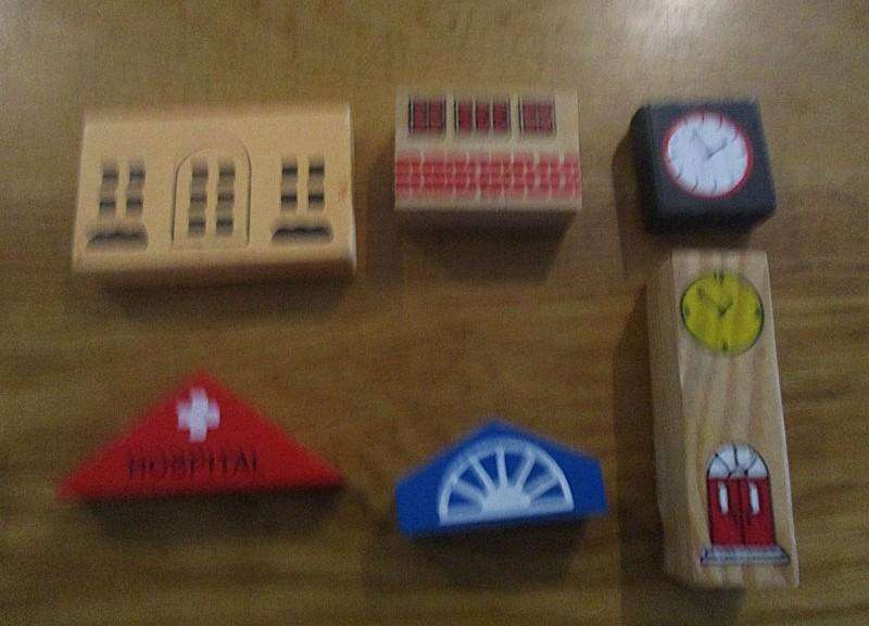 Awesome very large vintage wooden train set - 106 pieces with three different locomotives