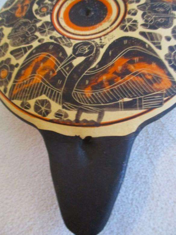 Hand made in Greece - vintage replica of antiquated Corinthian oil lamp