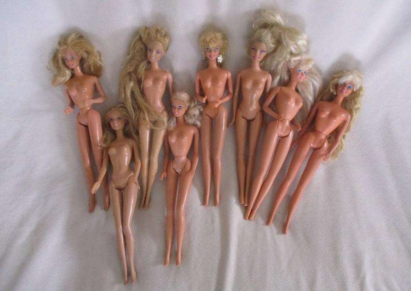 Bargain for the collector!!  Batch of eight Mattel Barbie dolls in need of a little TLC