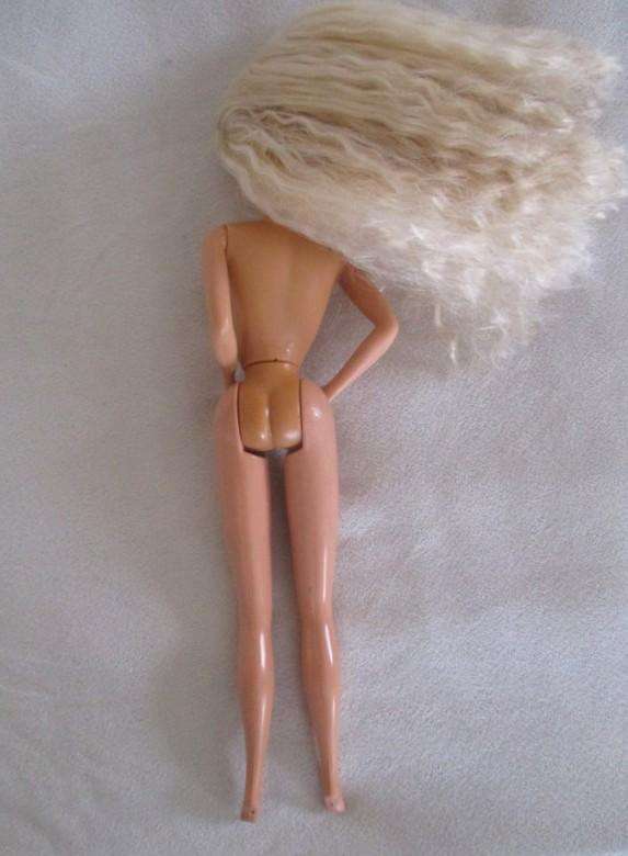 Beautiful Mattel Barbie with crimped hair in lingerie plus gown and PJ - knees bend