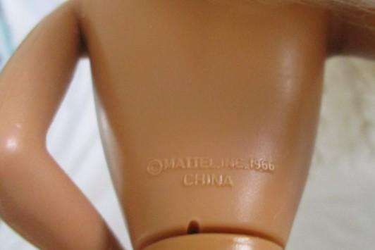 Beautiful Mattel Barbie with crimped hair in lingerie plus gown and PJ - knees bend