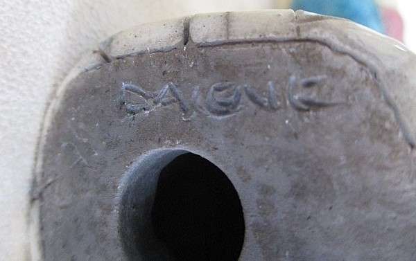 Very large collectable Raku elephant - signed by artist - awesome colours!
