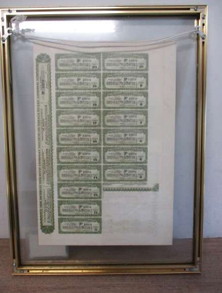 Interesting find!  1915 original, uncancelled share certificate - The Russian Tobacco Company