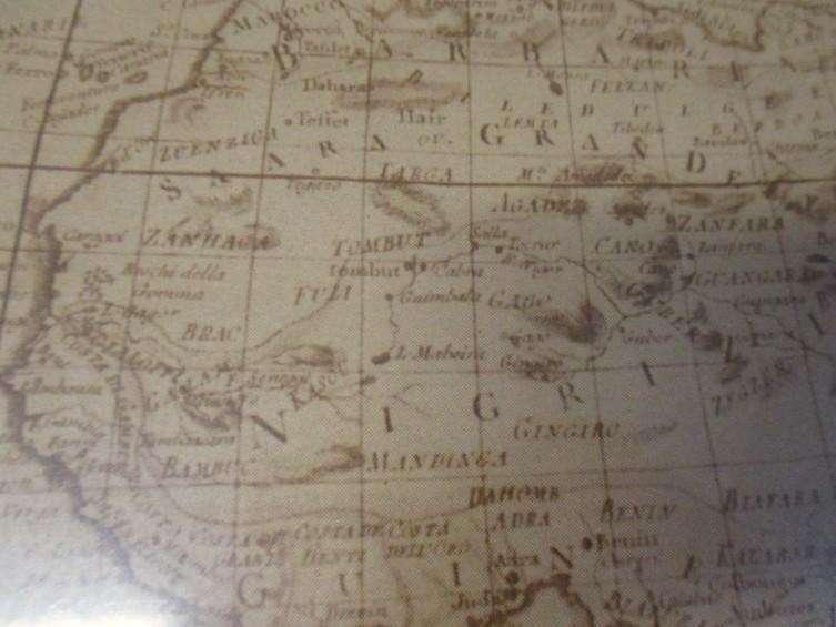 Framed vintage map after original 1788 Cassini map - L'Africa