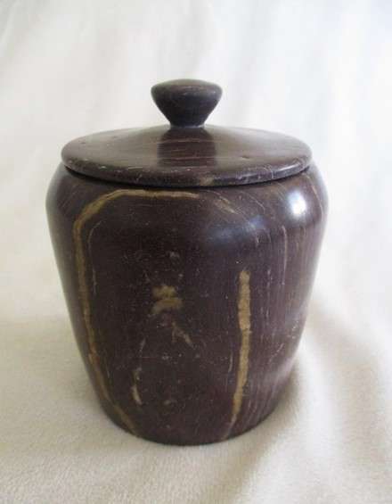 Lidded jar carved from stone